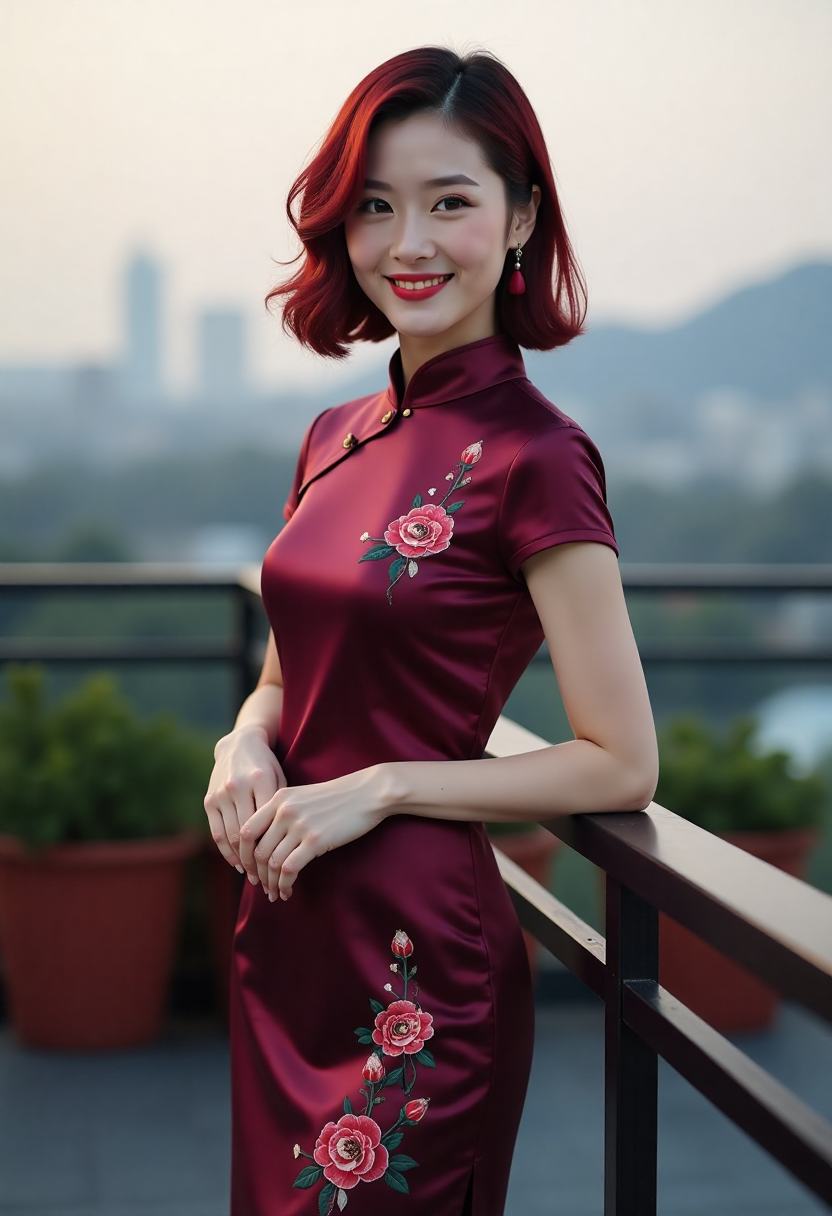 叶淑琴在院中整理桂花枝叶